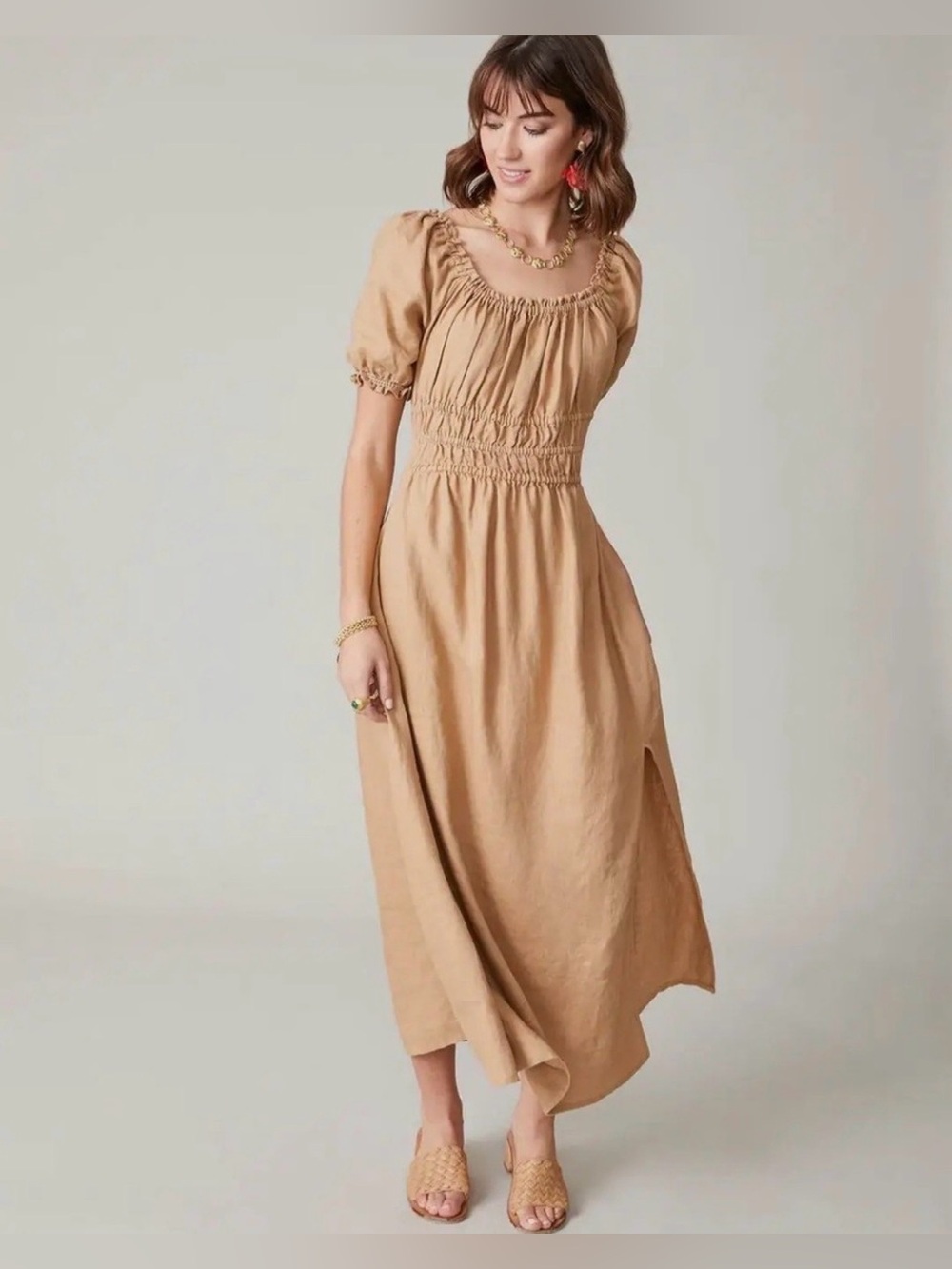 Spartina 449 Madeline Dress in Tannin Size Small